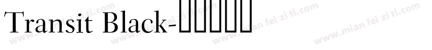 Transit Black字体转换